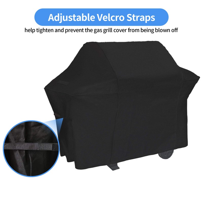 NEXCOVER 64 Inch Grill Cover - 600D Heavy Duty Waterproof and Weather Resistant BBQ Cover for Weber, Char Broil, Nexgrill, Brinkmann, Holland - Fade Resistant, Black - Image 5